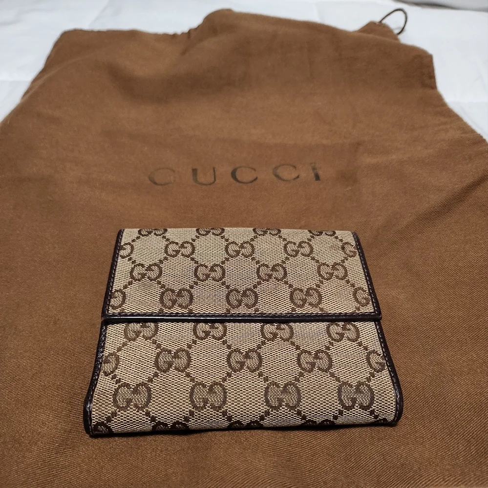 Gucci GG Canvas Med Britt Hobo & D Ring GG Canvas Compact Wallet - Picture 2 of 14